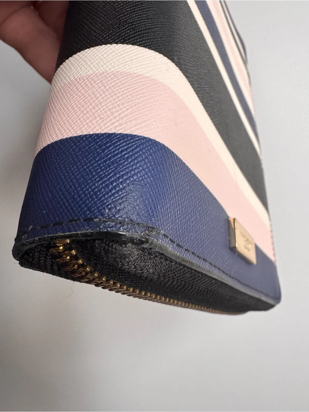 Kate Spade Striped Zip Around Organizer Wallet